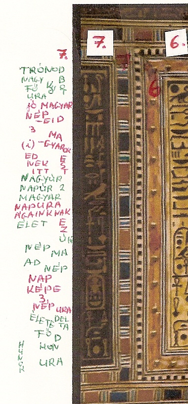 128, Tutanhamon szék háttámlája h